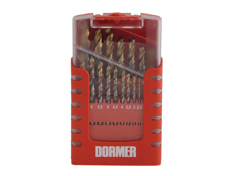 Dormer HSS-Co Bohrer Set, 13-teilig, 1–10 Mm In 0,5 Mm Schritten, Zinnbeschichtet
