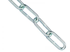Zinc Plated Chain 4mm x 2.5m - Max Load 120kg - FAICHCUT40Z