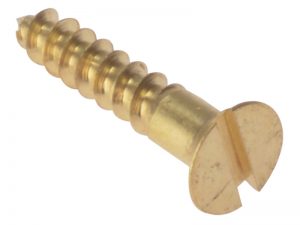 Wood Screw Slotted CSK Solid Brass 1.1/4in x 6 Box 200 - FORCSK1146B