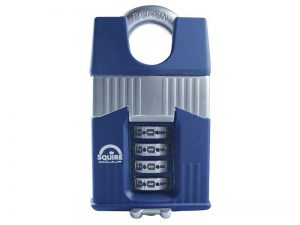 Warrior High-Security Closed Shackle Combination Padlock 55mm - HSQWC55CS