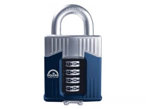 Warrior High-Security Open Shackle Combination Padlock 55mm - HSQWC55