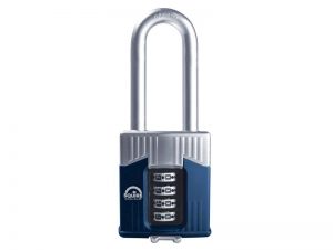 Warrior High-Security Long Shackle Combination Padlock 55mm - HSQWC55LS