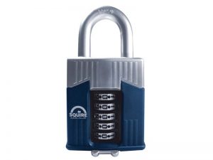 Warrior High-Security Open Shackle Combination Padlock 65mm - HSQWC65