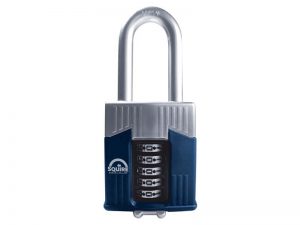Warrior High-Security Long Shackle Combination Padlock 65mm - HSQWC65LS