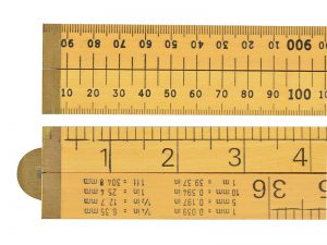 Wooden 4 Fold Rule 1m / 39in (Loose)