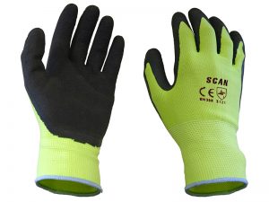 Yellow Foam Latex Coated Glove 13g - Large
