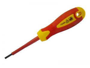 VDE Soft Grip Screwdriver Parallel Slotted Tip 2.5 x 75mm - FAISDVDE25