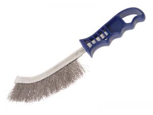 Wire Scratch Brush Stainless Steel Blue Handle - FAIWBHANDSS