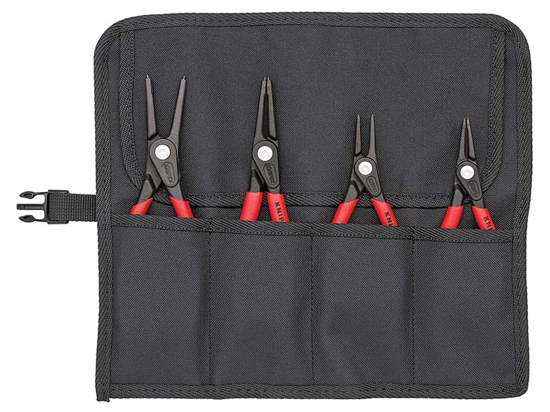 Plier Set Tool Rool Precision Circlip Pliers Set in Roll, 4 Piece