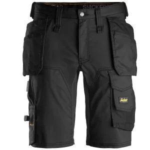 Snickers Shorts 6141 AllroundWork Stretch Shorts Holster Pockets – Black