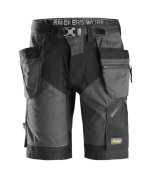 Snickers Shorts 6904 FlexiWork Holster Pocket Shorts - Steel Grey / Black
