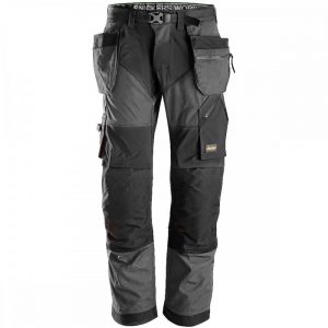 Snickers Trousers 6902 With Holster Pockets - Steel Grey & Black