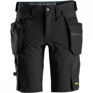 Snickers 6108 LiteWork Shorts With Detachable Holster Pockets - Black