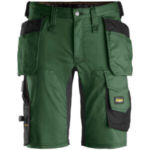 Snickers Shorts 6141 AllroundWork Stretch Shorts Holster Pockets - Forest Green