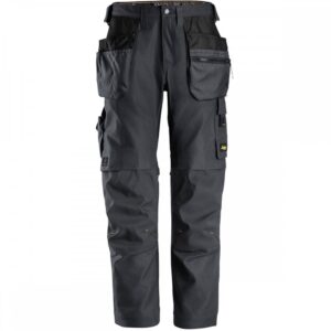 Snickers Trousers 6224 Allround Canvas+ Stretch Work Trousers + Holster Pockets - Steel Grey