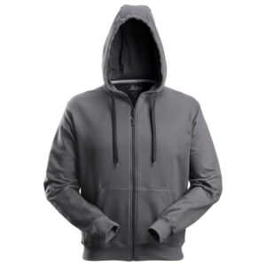 snickers 2801 zip hoodie steel grey