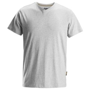 Snickers 2512 V-Neck T-Shirt - Grey Melange