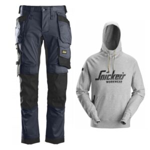 Snickers 6241 Trouser (Navy) & 2894 Hoodie - (Grey)