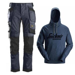 Snickers 6241 Trouser (Navy) & 2894 Hoodie - (Navy Melange)