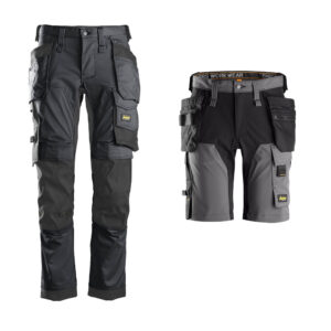 Snickers 6241 Trousers + 6175 Shorts (Steel Grey) 6241 trousers and 6175 shorts