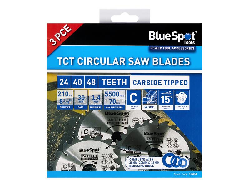 210mm Circular Saw Blade Set, 3 Piece – B/S19404