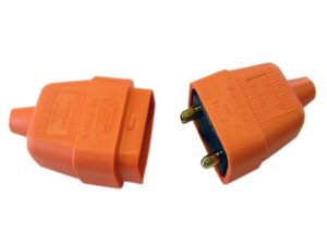 2 Pin Rubber Connector Plug 10A Orange – DCN9412ORNB