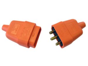3 Pin Rubber Connector Plug 10A Orange – DCN9416ORNB
