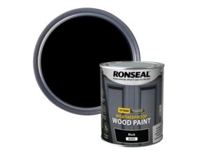 10 Year Weatherproof Wood Paint Black Gloss 750ml – RSL38772