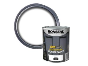 10 Year Weatherproof Wood Paint White Satin 750ml – RSL38787