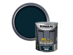 10 Year Weatherproof Wood Paint Midnight Blue Satin 750ml – RSL38788
