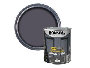 10 Year Weatherproof Wood Paint Grey Satin 750ml – RSL38789
