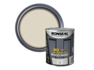 10 Year Weatherproof Wood Paint Grey Stone Satin 750ml – RSL38791