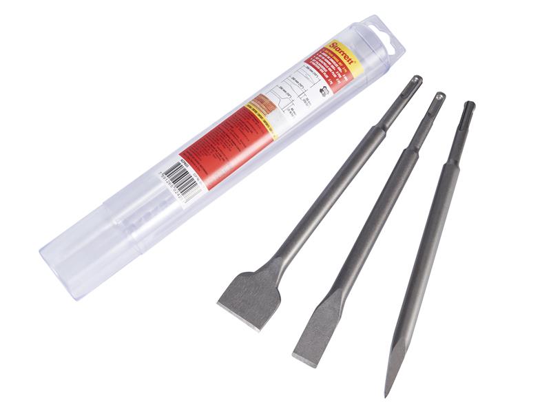 SDS Plus Chisel Set, 3 Piece – STRKCPK03 - Builders Superstore