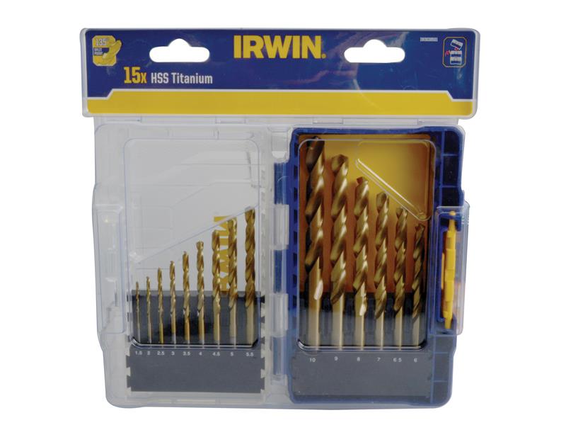 HSS Titanium Metal Drill Bit Set, 15 Piece – IRWIW3038501 - Builders ...