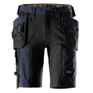 Snickers 6118 AllroundWork 4-Way Stretch Shorts with Holster Pockets - Navy / Black