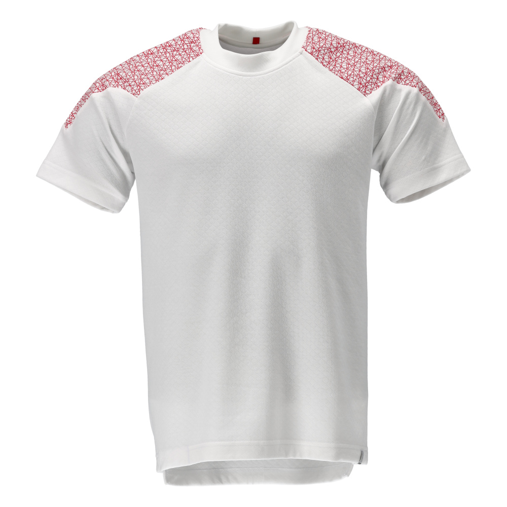 MASCOT Short Sleeve T-shirt – 20082 – White/traffic Red - Builders ...