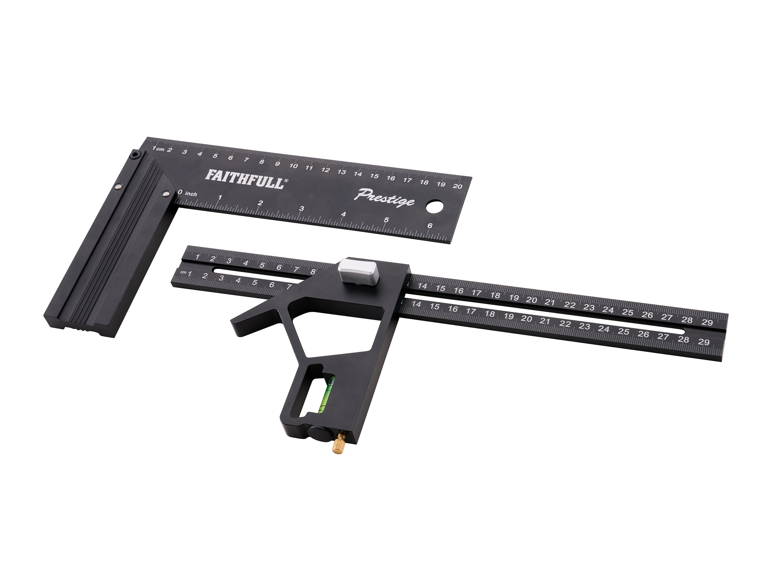 Faithfull Combination & 200mm (8in) Try Square Set - XMS26COMBTRY