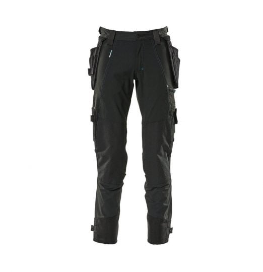 Mascot Workwear Trousers 17031 – Black with Kneepad Pockets and Holster Pockets